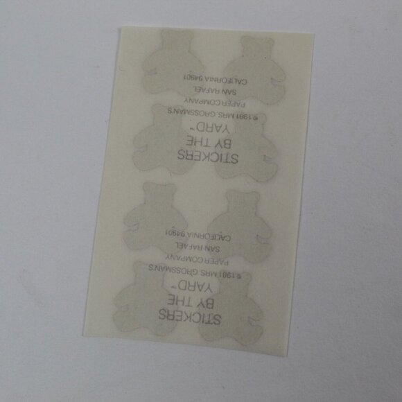 Vintage LOT 1980's Mrs Grossman's Stickers Teddy Bear Paw Print - Picture 13 of 13